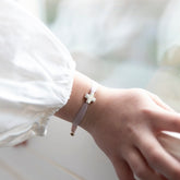 PLA - pulsera cruz plata 10mm